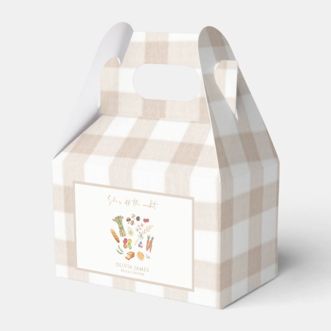 She is off the market floral bridal shower favour box (Front Side)