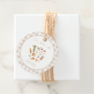 She is off the market floral bridal shower favour tags