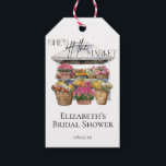 She Is Off The Market Floral Shop Bridal Shower Gift Tags<br><div class="desc">"She is off the market" a rustic bridal shower design with a watercolor-painted flower shop.</div>