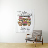 She is off the Market Flower Shop Bridal Backdrop