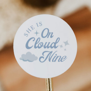 She Is On Cloud 9 Bachelorette Party Favours Classic Round Sticker