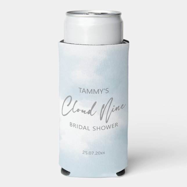 She is on cloud nine bridal shower favours seltzer can cooler (Seltzer Front)