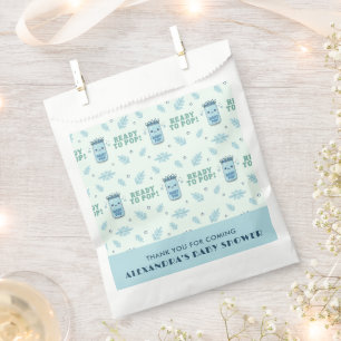 She Is Ready To Pop Baby Shower Blue Kawaii Soda Favour Bags
