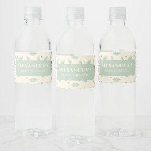 She Is Ready To Pop Baby Shower Boho Kawaii Soda Water Bottle Label