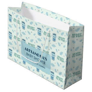 She Is Ready To Pop Blue Boho Kawaii Soda Large Gift Bag