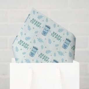 She Is Ready To Pop Blue Boho Kawaii Soda Tissue Paper