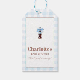 She Is Ready to Pop Blue Soda Pop Baby Shower Gift Tags