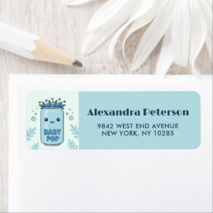 She Is Ready To Pop Boho Floral Blue Soda Return