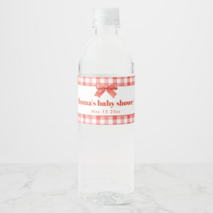 She Is Ready to Pop Red Soda Pop Baby Shower Water Bottle Label