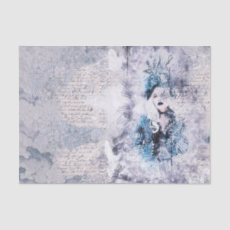 She is So Blue Decoupage Tissue Paper