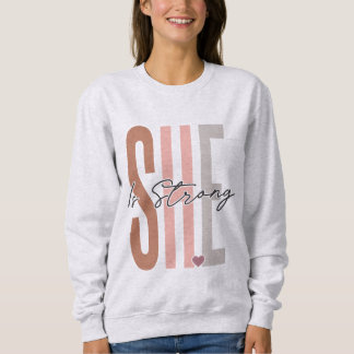 She Is Strong Boho Christian Sweatshirt