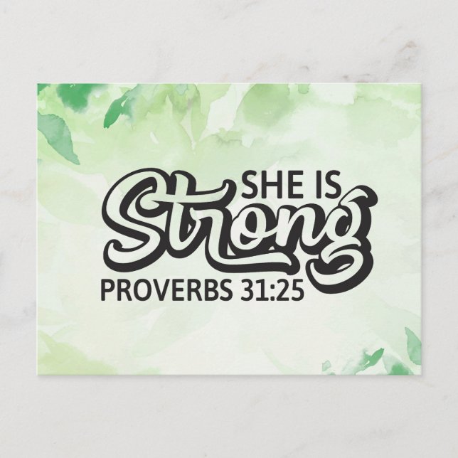 She is strong postcard (Front)