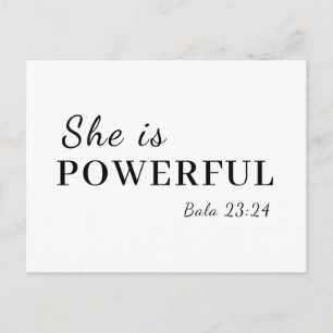 She is Strong Proverbs 31:25 Design Postcard