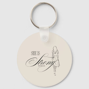 She is Strong Proverbs 31:25 Key Ring