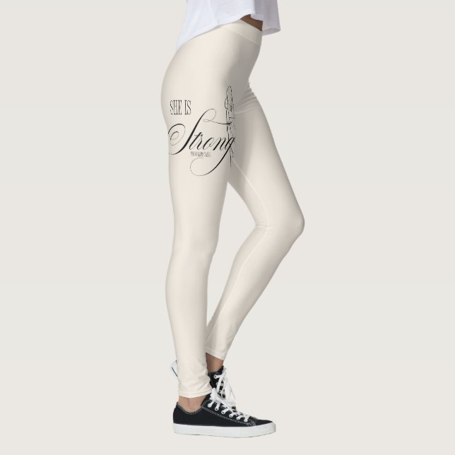 She is Strong Proverbs 31:25 Leggings (Right)