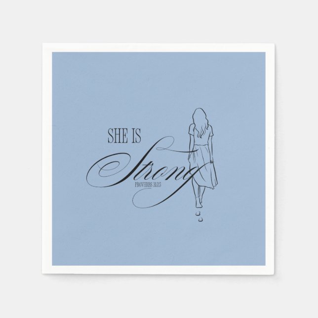 She is Strong Proverbs 31:25 Napkin (Front)