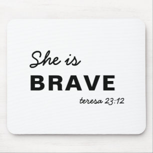 She Is Strong Proverbs Christian Faith Scrip Mouse Pad