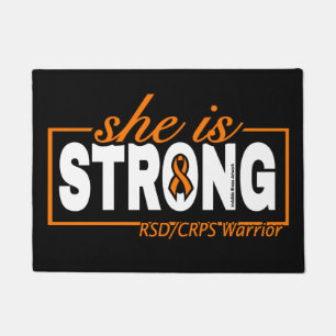 SHE IS STRONG...RSD/CRPS DOORMAT