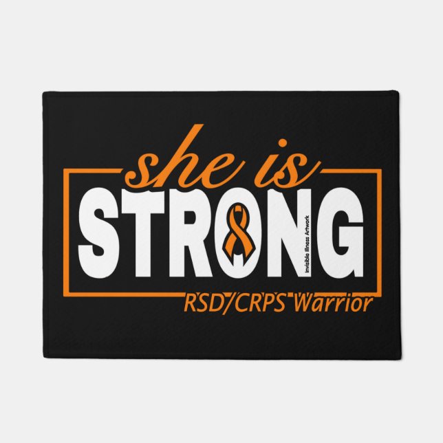 SHE IS STRONG...RSD/CRPS DOORMAT (Front)