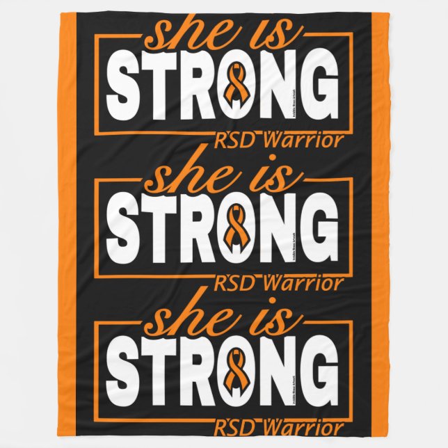 SHE IS STRONG...RSD FLEECE BLANKET (Front)