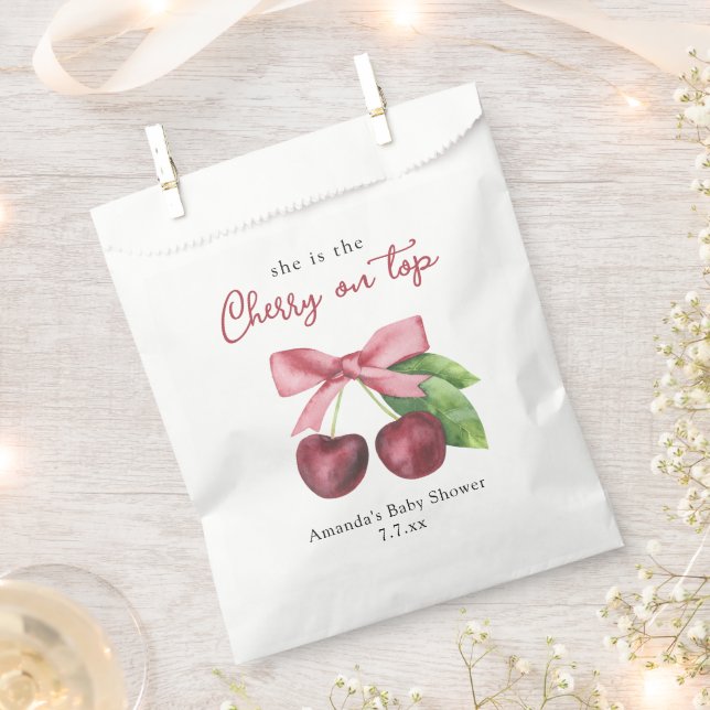 She is the cherry on top baby shower favour bags (Clipped)