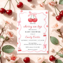 She Is the Cherry on Top Baby Shower Invitation