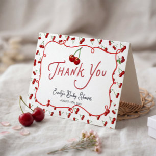 She is The Cherry on top Baby Shower Thank You Card