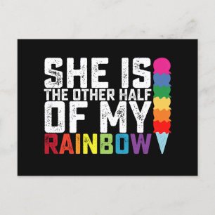 She Is The Other Half Of My Rainbow Lesbian Gay Postcard