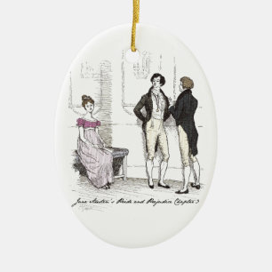 She is tolerable ... Jane Austen P&P CH3 Ceramic Tree Decoration