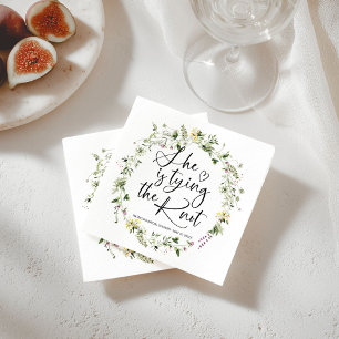 She Is tying The Knot Bridal Shower Napkin
