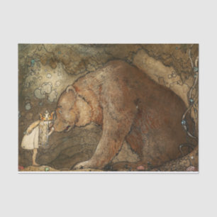 “She Kissed the Bear” by John Bauer Tissue Paper