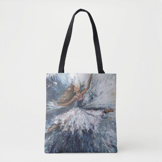 "She Leaps" Art Tote Bag (Front)