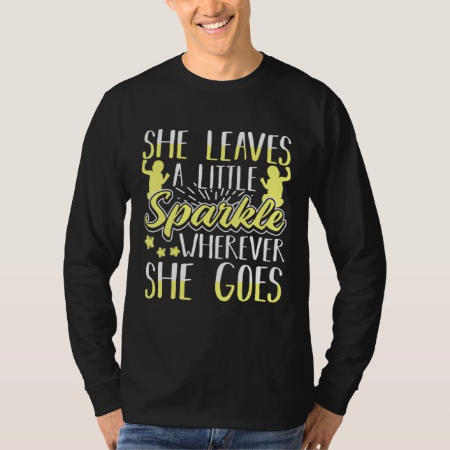 She Leaves A Little Sparkle Inspirational Newborn T-Shirt (Front)