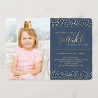 She Leaves a Little Sparkle KIDS BIRTHDAY INVITE