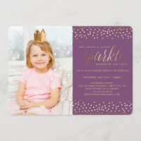 She Leaves a Little Sparkle KIDS BIRTHDAY INVITE