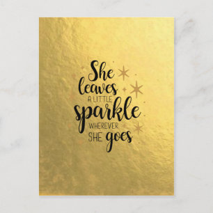 She Leaves A Little Sparkle Postcard