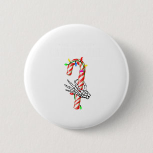 She Likes My Candy Cane Skeleton Couples Christmas 6 Cm Round Badge