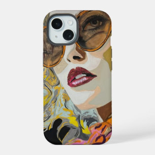 'She Likes Pina Coladas' Painting on a iPhone 15 Case