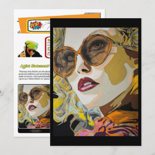 She Likes Pina Coladas Painting Small-Scale Print Invitation