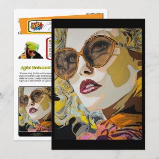 She Likes Pina Coladas Painting Small-Scale Print Invitation