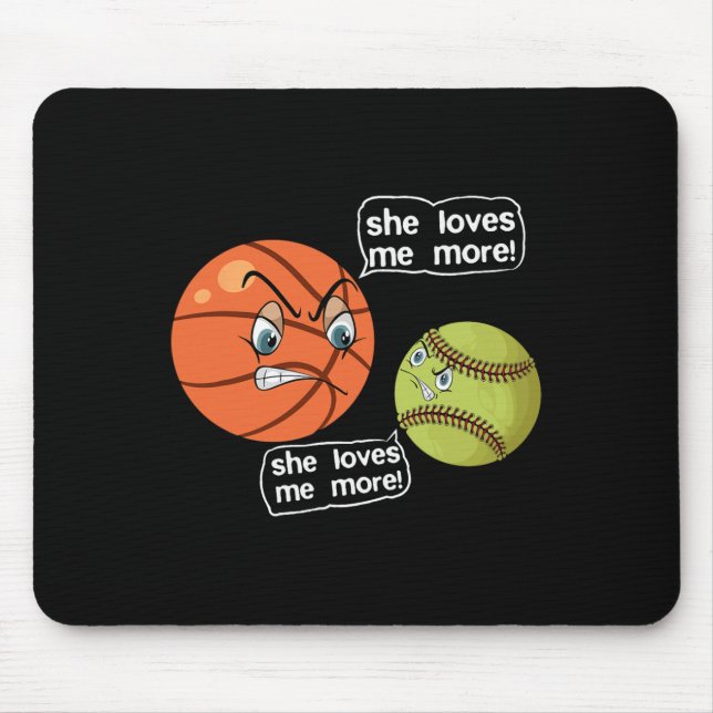 She Love Me More Softll Sketll  Mouse Pad (Front)