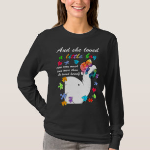 She Loved A Little Very Much Elephant Autism Aware T-Shirt
