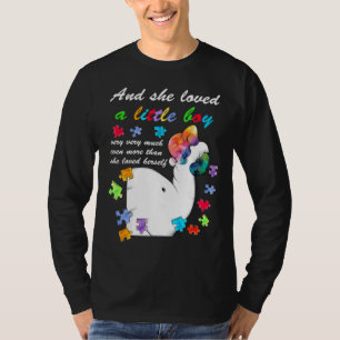 She Loved A Little Very Much Elephant Autism Aware T-Shirt