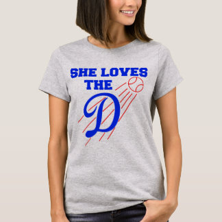 She Loves Baseball | Funny Retro Sports Fan Gift T-Shirt