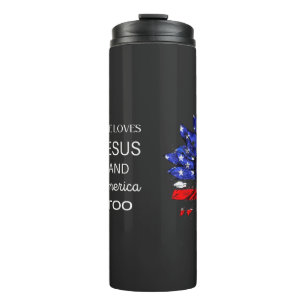  She Loves Jesus and America Too Thermal Tumbler