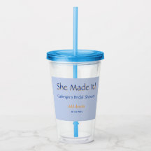 SHE MADE IT BRIDAL SHOWER BLUE ORANGE STYLISH TREN