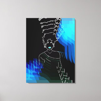 she - negative - effect canvas print