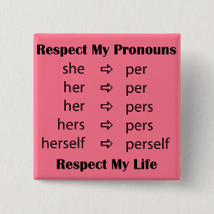 She -> per/person 15 cm square badge