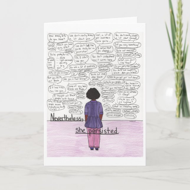 She Persisted (Black) Card (Front)