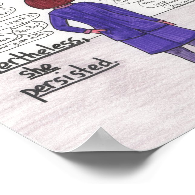 She Persisted (Childfree) 8.5x11 Poster (Corner)